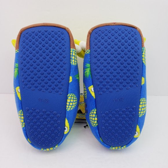Nickelodeon SpongeBob SquarePants Boys Size 13/1 Slip On Plush Comfy Slippers - Picture 6 of 8